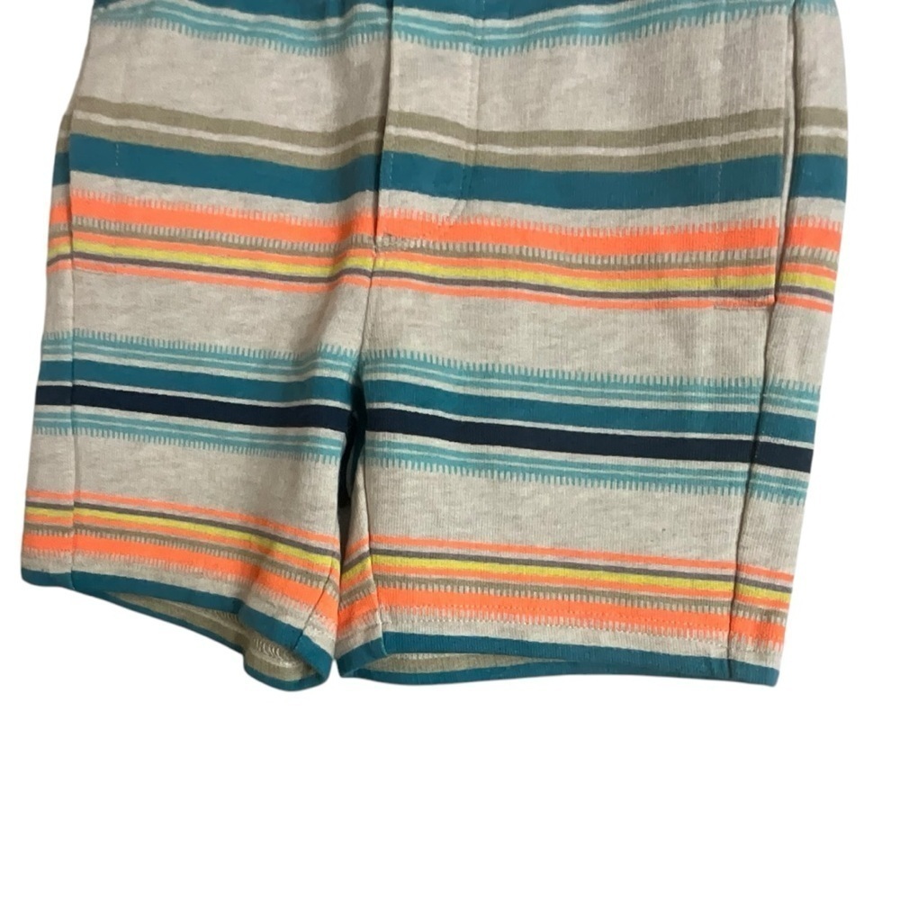 Oshkosh B’Gosh Multi Colored Striped French Terry Pull On Cotton Kids Shorts - Picture 6 of 12